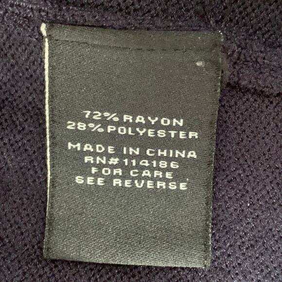 Verve Ami Navy Blue Cardigan Sweater Open Front Long Sleeves Size Small - Picture 11 of 14